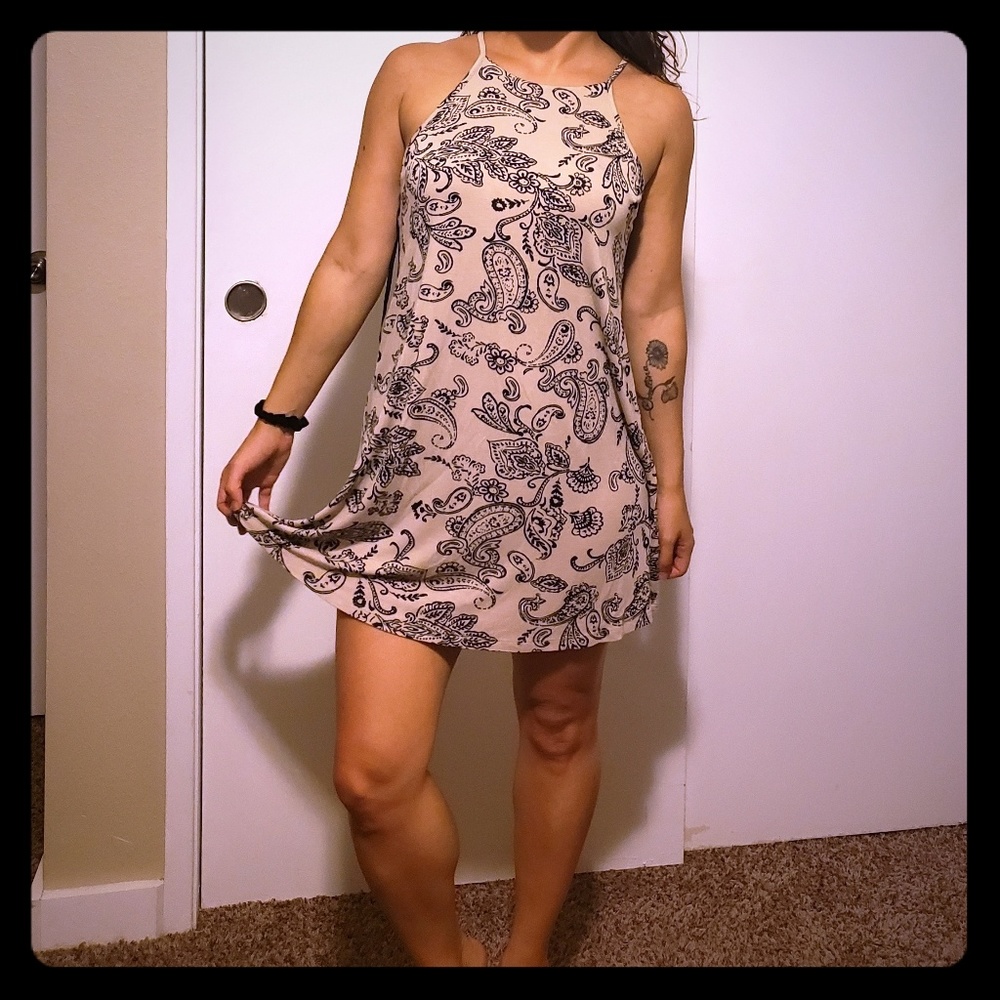 Nude Paisley Dress